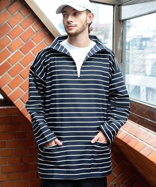 NEWLYN FISHERMAN’S SMOCKS（フィッシャーマンズスモック）の「NEWLYN SMOCKS Ｖネックスモック（シャツ/ブラウス・メンズ・グリーン/レインボー/ブラック/ナチュラル/その他/ネイビー/ブラウン・X-LARGE/MEDIUM/LARGE）」の6枚目の写真