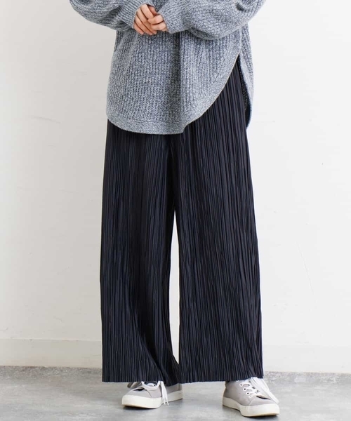 MK MICHEL KLEIN（エムケーミッシェルクラン）の「プリーツワイドパンツ/洗える（その他パンツ・レディース・ダークグレー/ブラウン・38）」の2枚目の写真