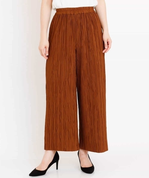 MK MICHEL KLEIN（エムケーミッシェルクラン）の「プリーツワイドパンツ/洗える（その他パンツ・レディース・ダークグレー/ブラウン・38）」の16枚目の写真