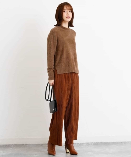 MK MICHEL KLEIN（エムケーミッシェルクラン）の「プリーツワイドパンツ/洗える（その他パンツ・レディース・ダークグレー/ブラウン・38）」の3枚目の写真