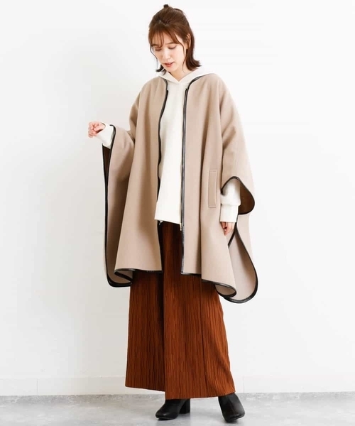 MK MICHEL KLEIN（エムケーミッシェルクラン）の「プリーツワイドパンツ/洗える（その他パンツ・レディース・ダークグレー/ブラウン・38）」の5枚目の写真