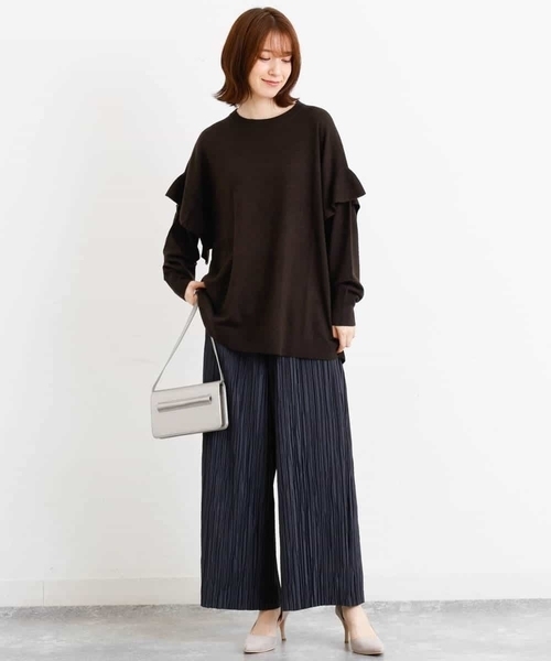 MK MICHEL KLEIN（エムケーミッシェルクラン）の「プリーツワイドパンツ/洗える（その他パンツ・レディース・ダークグレー/ブラウン・38）」の15枚目の写真