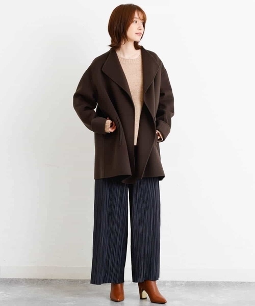 MK MICHEL KLEIN（エムケーミッシェルクラン）の「プリーツワイドパンツ/洗える（その他パンツ・レディース・ダークグレー/ブラウン・38）」の7枚目の写真