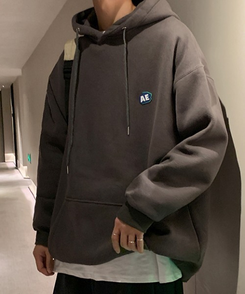 MGV(エムジーヴィー)の「‘AE‘ワンポイントオーバーサイズパーカー(パーカー・メンズ・ホワイト/ブラック/グレー/ブルー/ダークグレー・MEDIUM/LARGE/X-LARGE)」の21枚目の写真