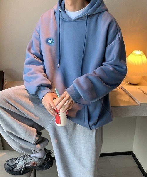 MGV(エムジーヴィー)の「‘AE‘ワンポイントオーバーサイズパーカー(パーカー・メンズ・ホワイト/ブラック/グレー/ブルー/ダークグレー・MEDIUM/LARGE/X-LARGE)」の18枚目の写真