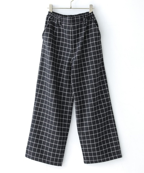 osharewalker（オシャレウォーカー）の「【廃盤】『裏フリースチェック柄ワイドパンツ』（その他パンツ・レディース・ブラック/レッド/ダークグリーン・1/2）」の18枚目の写真