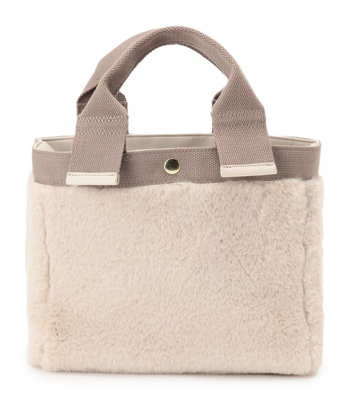 SHOO・LA・RUE（シューラルー）の「◆エコファー＆テープ仕切りトート（トートバッグ・レディース・ベージュ/サンドベージュ/ナチュラル/ピンク系9・00）」の16枚目の写真