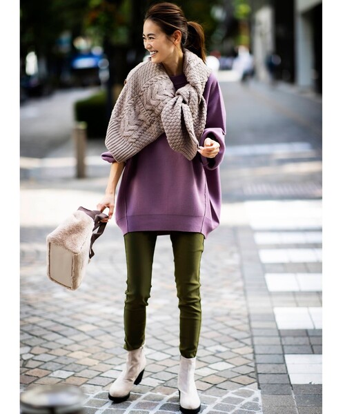 SHOO・LA・RUE（シューラルー）の「◆エコファー＆テープ仕切りトート（トートバッグ・レディース・ベージュ/サンドベージュ/ナチュラル/ピンク系9・00）」の10枚目の写真