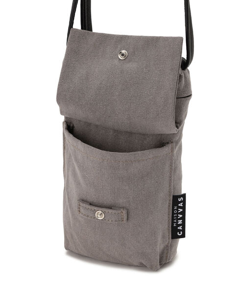 MAISON CANVVAS（メゾンキャンバス）の「MAISON CANVVAS/メゾン キャンバス/RECYCLED CANVAS/ショルダーバッグ/S（ショルダーバッグ・メンズ・ブラック/グレー・FREE）」の7枚目の写真