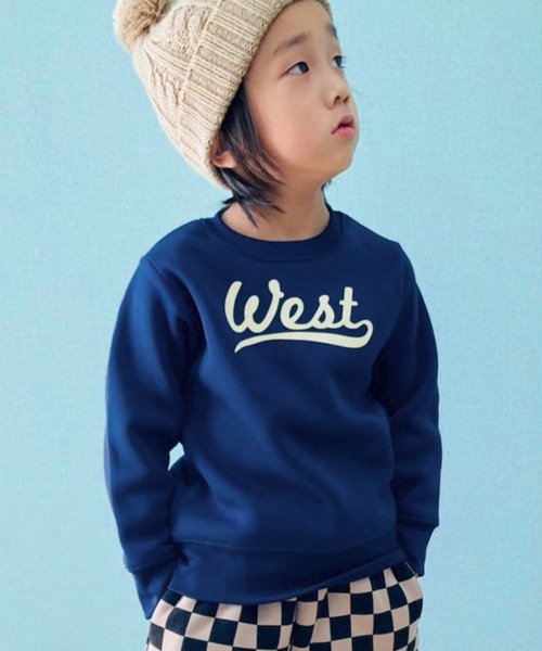 THE CASUAL（カジュアル）の「裏起毛プリントクルーネックトレーナー キッズ（スウェット・キッズ・モカ/ベージュ/ミント/チャコール/ネイビー/ブラック/オートミール/杢グレー/カーキ/ブラウン・120cm/160cm/130cm/150cm/110cm/140cm/100cm）」の10枚目の写真