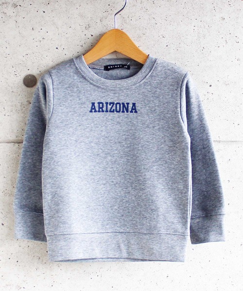 THE CASUAL（カジュアル）の「裏起毛プリントクルーネックトレーナー キッズ（スウェット・キッズ・モカ/ベージュ/ミント/チャコール/ネイビー/ブラック/オートミール/杢グレー/カーキ/ブラウン・120cm/160cm/130cm/150cm/110cm/140cm/100cm）」の12枚目の写真