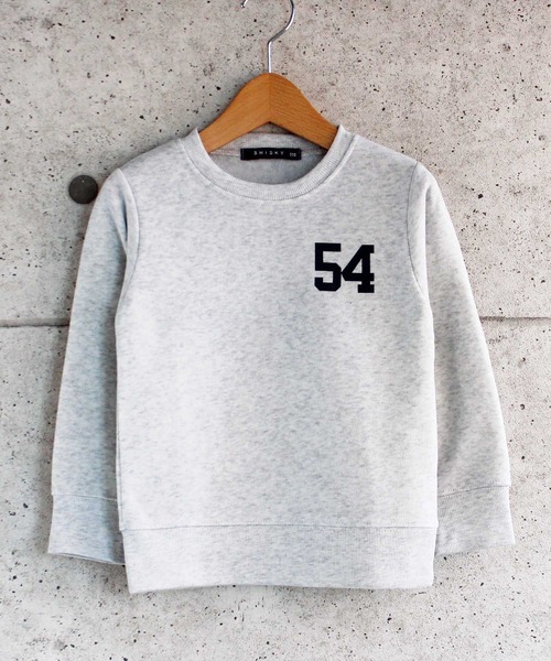 THE CASUAL（カジュアル）の「裏起毛プリントクルーネックトレーナー キッズ（スウェット・キッズ・モカ/ベージュ/ミント/チャコール/ネイビー/ブラック/オートミール/杢グレー/カーキ/ブラウン・120cm/160cm/130cm/150cm/110cm/140cm/100cm）」の17枚目の写真