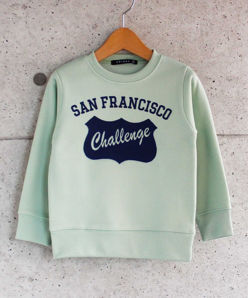 THE CASUAL（カジュアル）の「裏起毛プリントクルーネックトレーナー キッズ（スウェット・キッズ・モカ/ベージュ/ミント/チャコール/ネイビー/ブラック/オートミール/杢グレー/カーキ/ブラウン・120cm/160cm/130cm/150cm/110cm/140cm/100cm）」の19枚目の写真