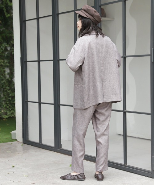 LAKOLE（ラコレ）の「ツイードダブルブレストジャケット / 229018（テーラードジャケット・レディース・ブラウン/グレー/サンドベージュ・SMALL/MEDIUM）」の7枚目の写真