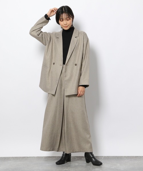 LAKOLE（ラコレ）の「ツイードダブルブレストジャケット / 229018（テーラードジャケット・レディース・ブラウン/グレー/サンドベージュ・SMALL/MEDIUM）」の12枚目の写真