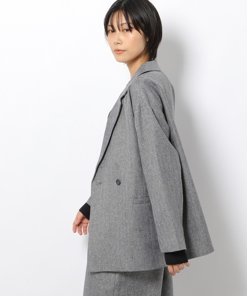 LAKOLE（ラコレ）の「ツイードダブルブレストジャケット / 229018（テーラードジャケット・レディース・ブラウン/グレー/サンドベージュ・SMALL/MEDIUM）」の14枚目の写真