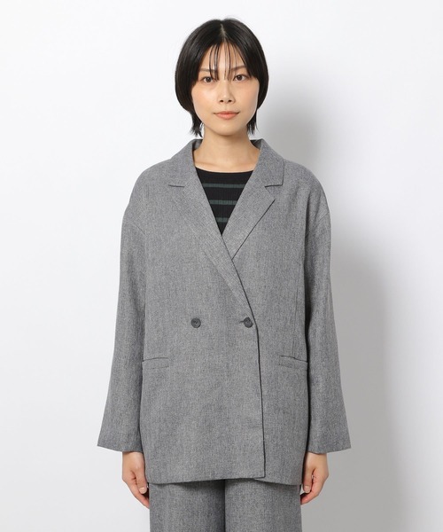 LAKOLE（ラコレ）の「ツイードダブルブレストジャケット / 229018（テーラードジャケット・レディース・ブラウン/グレー/サンドベージュ・SMALL/MEDIUM）」の17枚目の写真