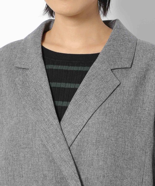 LAKOLE（ラコレ）の「ツイードダブルブレストジャケット / 229018（テーラードジャケット・レディース・ブラウン/グレー/サンドベージュ・SMALL/MEDIUM）」の20枚目の写真