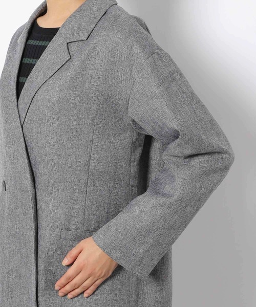 LAKOLE（ラコレ）の「ツイードダブルブレストジャケット / 229018（テーラードジャケット・レディース・ブラウン/グレー/サンドベージュ・SMALL/MEDIUM）」の22枚目の写真