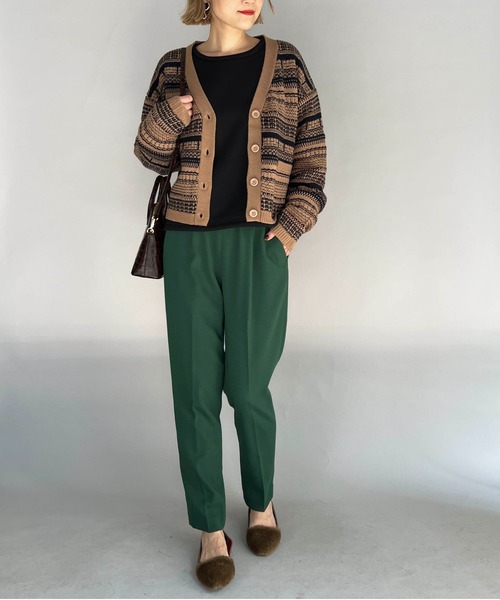 DIARIUM（ディアリウム）の「テーパードカラースティックパンツ（スラックス・レディース・ピンク/グリーン・M）」の11枚目の写真