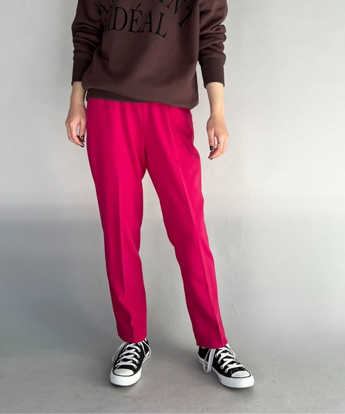 DIARIUM（ディアリウム）の「テーパードカラースティックパンツ（スラックス・レディース・ピンク/グリーン・M）」の7枚目の写真