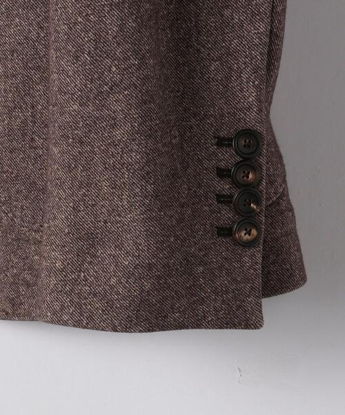 CIRCOLO 1901（チルコロ 1901）の「＜CIRCOLO 1901（チルコロ1901）＞ツイルプリント 2B ジャケット -ウォッシャブル-（テーラードジャケット・メンズ・ダークブラウン・50/46/48/44）」の4枚目の写真