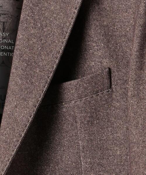 CIRCOLO 1901（チルコロ 1901）の「＜CIRCOLO 1901（チルコロ1901）＞ツイルプリント 2B ジャケット -ウォッシャブル-（テーラードジャケット・メンズ・ダークブラウン・50/46/48/44）」の7枚目の写真