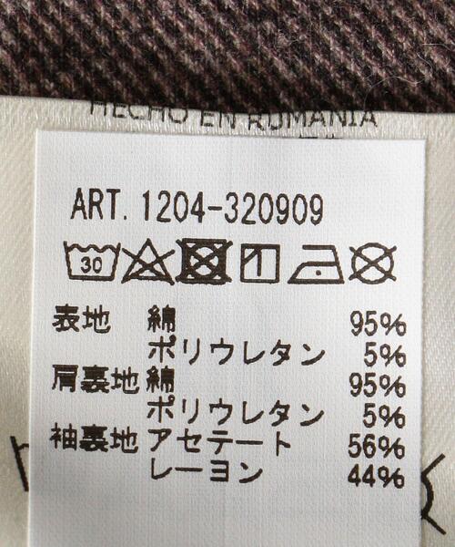 CIRCOLO 1901（チルコロ 1901）の「＜CIRCOLO 1901（チルコロ1901）＞ツイルプリント 2B ジャケット -ウォッシャブル-（テーラードジャケット・メンズ・ダークブラウン・50/46/48/44）」の9枚目の写真