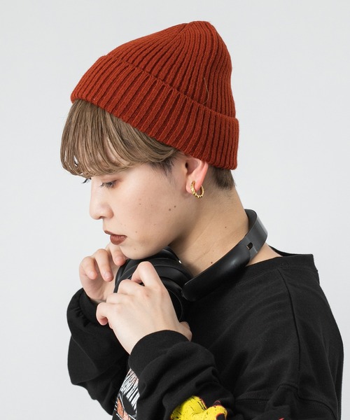 kutir(クティール)の「【新色追加!】ビーニー(ニットキャップ/ビーニー・レディース・ライトグレー/ブラック/オフホワイト/カーキ/ライトブラウン/ネイビー/オレンジ/ライトブルー/ボルドー/マスタード・FREE)」の10枚目の写真