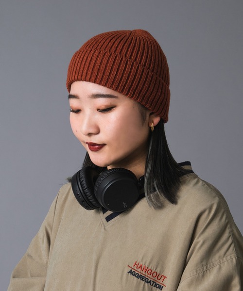 kutir(クティール)の「【新色追加!】ビーニー(ニットキャップ/ビーニー・レディース・ライトグレー/ブラック/オフホワイト/カーキ/ライトブラウン/ネイビー/オレンジ/ライトブルー/ボルドー/マスタード・FREE)」の21枚目の写真