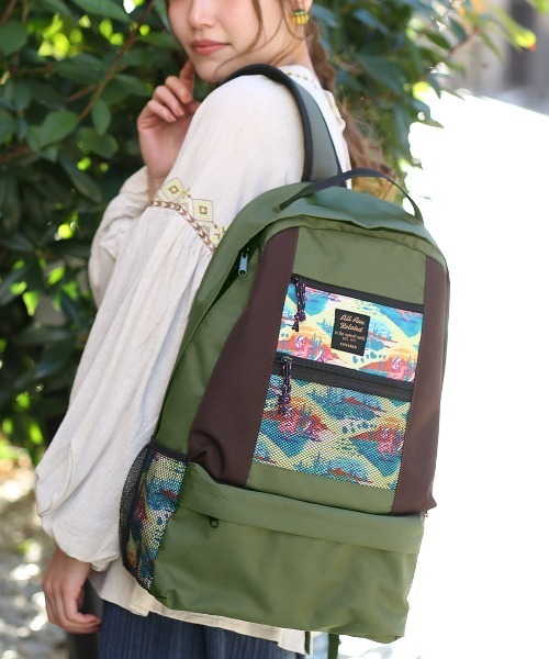 チチカカ（チチカカ）の「メッシュポケットリュック（バックパック/リュック・レディース・ブラック/ベージュ/カーキ・FREE）」の14枚目の写真