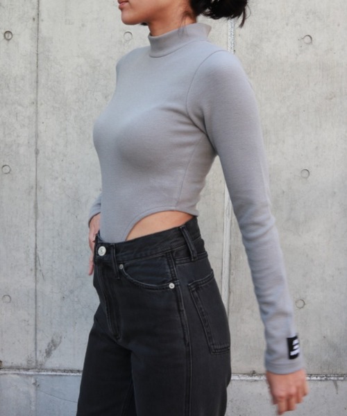 FIG&VIPER（フィグアンドバイパー）の「ハイネックハイレグボディースーツ（その他トップス・レディース・ブラック/グレー/ホワイト/ベージュ/ライトブルー・FREE）」の11枚目の写真