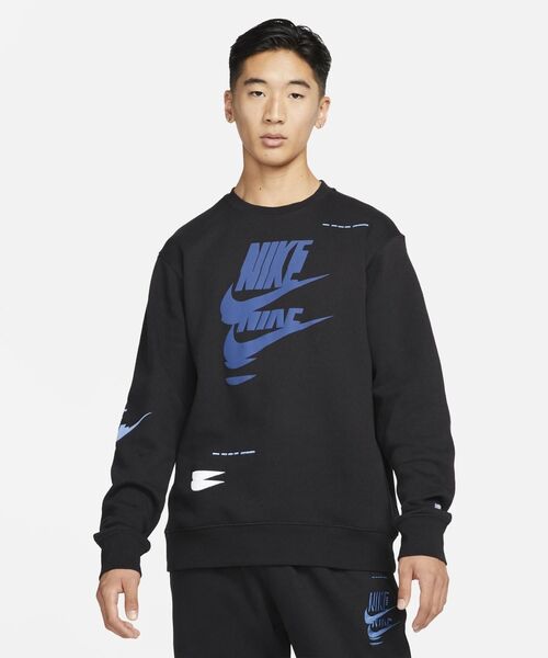 NIKE(ナイキ)の「ナイキ スポーツウェア スポーツ エッセンシャル+ フリース クルー / Nike Sportswear Sport Essentials+ Men's Fleece Crew(スウェット・メンズ・ブラック/オレンジ系その他2・L/M/S/XL/2XL)」の3枚目の写真