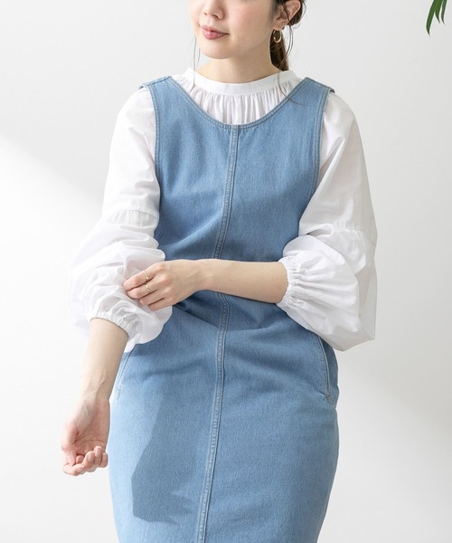 URBAN RESEARCH Sonny Label（アーバンリサーチサニーレーベル）の「コットンローンネックギャザーブラウス（シャツ/ブラウス・レディース・オフホワイト/ブラック/カーキ・FREE）」の17枚目の写真