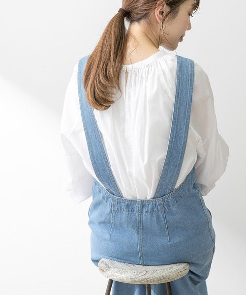 URBAN RESEARCH Sonny Label（アーバンリサーチサニーレーベル）の「コットンローンネックギャザーブラウス（シャツ/ブラウス・レディース・オフホワイト/ブラック/カーキ・FREE）」の19枚目の写真