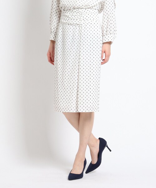 セール 洗える 日本製 ドットプリントタイトスカート スカート Coup De Chance クードシャンス のファッション通販 Zozotown