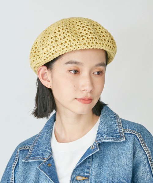 OVERRIDE（オーバーライド）の「OVERRIDE TM LAYERD BERET（ハンチング/ベレー帽・レディース・ブラック/イエロー/オレンジ・FREE）」の3枚目の写真