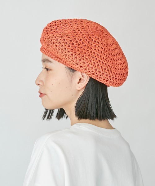 OVERRIDE（オーバーライド）の「OVERRIDE TM LAYERD BERET（ハンチング/ベレー帽・レディース・ブラック/イエロー/オレンジ・FREE）」の5枚目の写真