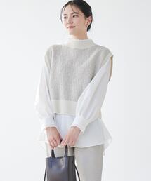 green label relaxing | リンクス ショート ニット ベスト -ウォッシャブル-(ベスト)