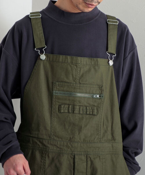 GEVACO（ゲバコ）の「【GEVACO/ゲバコ】ユーロワーク ヘリンボンオーバーオール（サロペット/オーバーオール・メンズ・ネイビー/オリーブ/ブルー・MEDIUM/LARGE）」の4枚目の写真