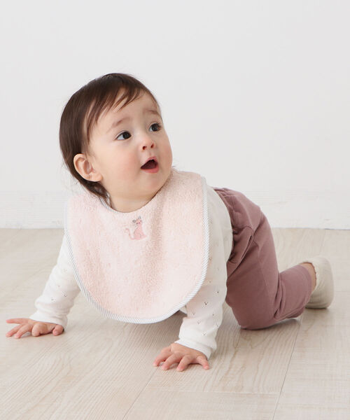 Afternoon Tea（アフタヌーンティー）の「アニマル刺繍スタイ（スタイ/よだれかけ・キッズ・ホワイト/ピンク/イエロー・ONE SIZE）」の18枚目の写真