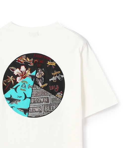 Schott（ショット）の「【WEB LIMITED】Schott/ショット/HAWAIIAN EMBROIDERY T-SHIRT/ハワイアン エンブロイダリー アロハ Tシャツ（Tシャツ/カットソー・メンズ・イエロー/ホワイト/ローズ・MEDIUM/LARGE/XXX-LARGE/X-LARGE/XX-LARGE）」の2枚目の写真