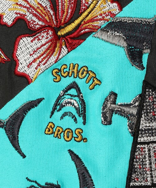 Schott（ショット）の「【WEB LIMITED】Schott/ショット/HAWAIIAN EMBROIDERY T-SHIRT/ハワイアン エンブロイダリー アロハ Tシャツ（Tシャツ/カットソー・メンズ・イエロー/ホワイト/ローズ・MEDIUM/LARGE/XXX-LARGE/X-LARGE/XX-LARGE）」の19枚目の写真