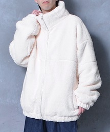 JOKER | 【JOKER】ルーズシルエット ボアジャケット メンズ オーバーサイズ スタンド/パーカー ボアフリースブルゾン 春服 冬服(ブルゾン)