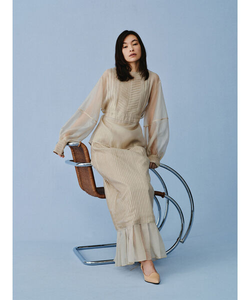 Ray BEAMS（レイビームス）の「RBS / シアー ピンタック タイト スカート（スカート・レディース・ブラック/ベージュ・0/1）」の20枚目の写真