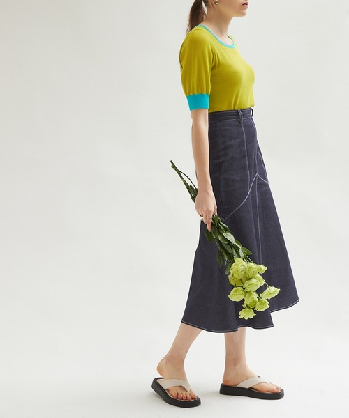 Keeepy（キーピー）の「【Keeepy】denim mermaid skirt（デニムスカート・レディース・ブラック/ネイビー・FREE）」の10枚目の写真