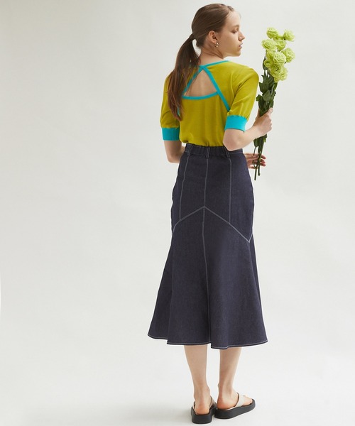 Keeepy（キーピー）の「【Keeepy】denim mermaid skirt（デニムスカート・レディース・ブラック/ネイビー・FREE）」の11枚目の写真