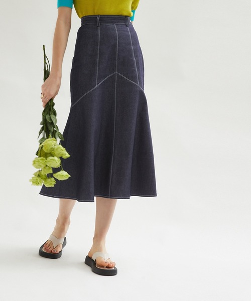 Keeepy（キーピー）の「【Keeepy】denim mermaid skirt（デニムスカート・レディース・ブラック/ネイビー・FREE）」の12枚目の写真