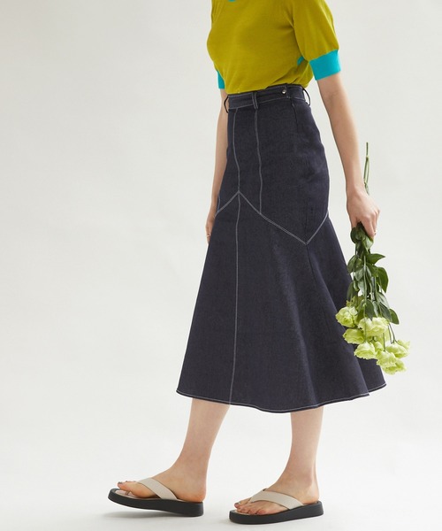 Keeepy（キーピー）の「【Keeepy】denim mermaid skirt（デニムスカート・レディース・ブラック/ネイビー・FREE）」の13枚目の写真