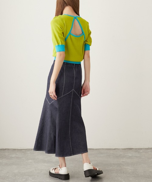 Keeepy（キーピー）の「【Keeepy】denim mermaid skirt（デニムスカート・レディース・ブラック/ネイビー・FREE）」の17枚目の写真